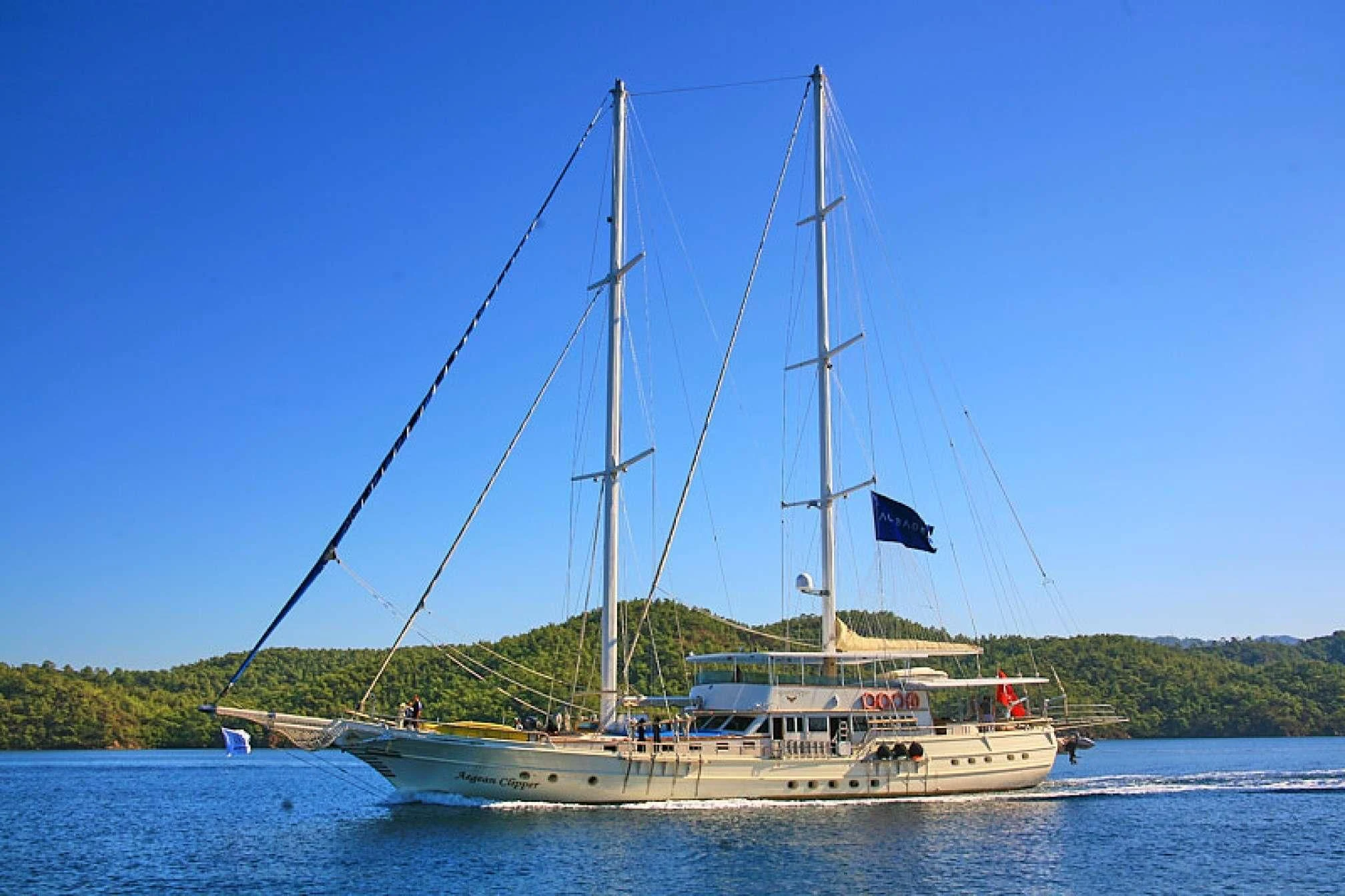 a sailboat on the water aboard AEGEAN CLIPPER Yacht for Sale