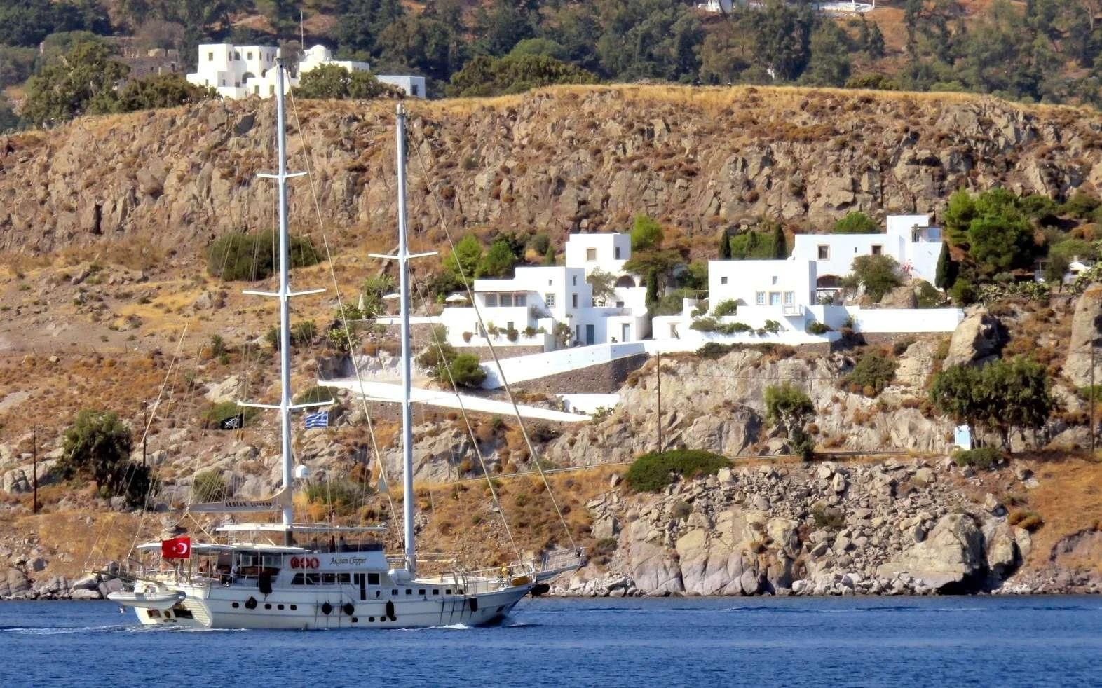 a boat on the water aboard AEGEAN CLIPPER Yacht for Sale