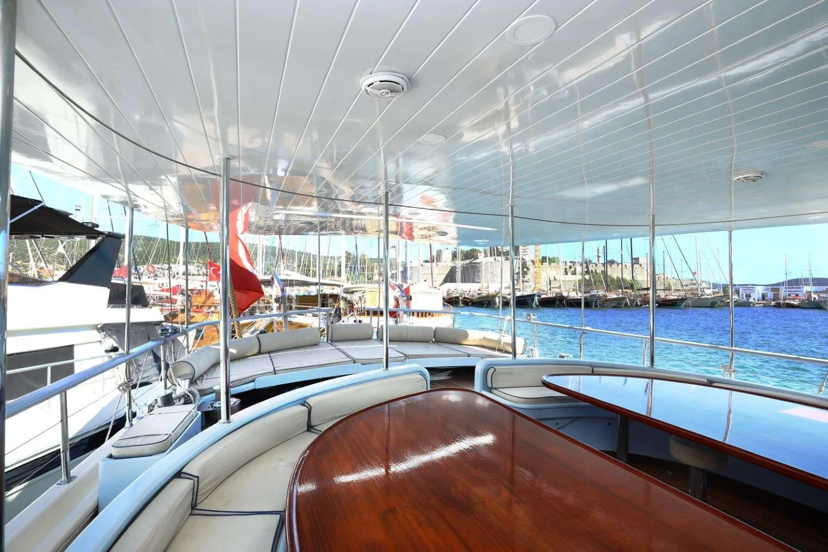 a boat on the water aboard AEGEAN CLIPPER Yacht for Sale