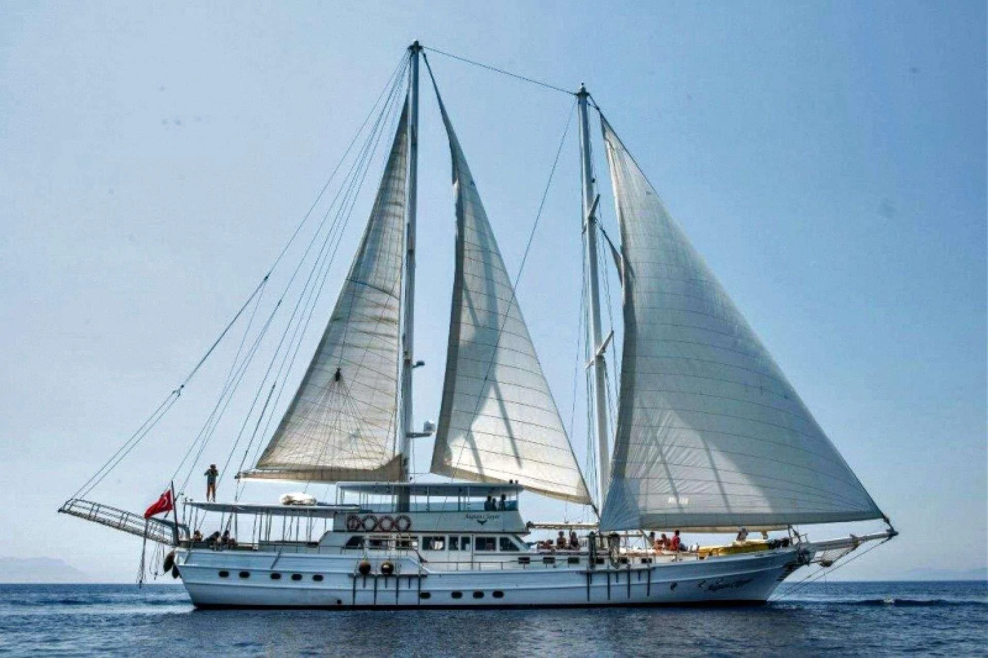 a sailboat on the water aboard AEGEAN CLIPPER Yacht for Sale