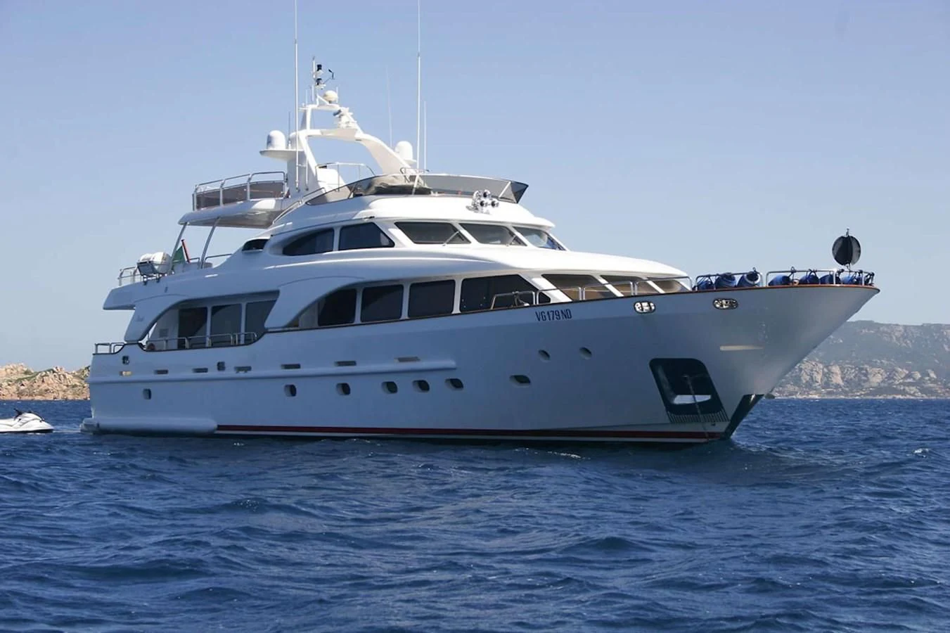 a white yacht on the water aboard LADY ANN Yacht for Sale
