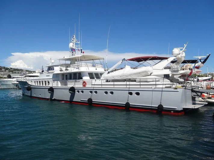 a boat in the water aboard OKEANIS Yacht for Sale