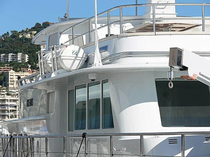 a large white boat aboard OKEANIS Yacht for Sale