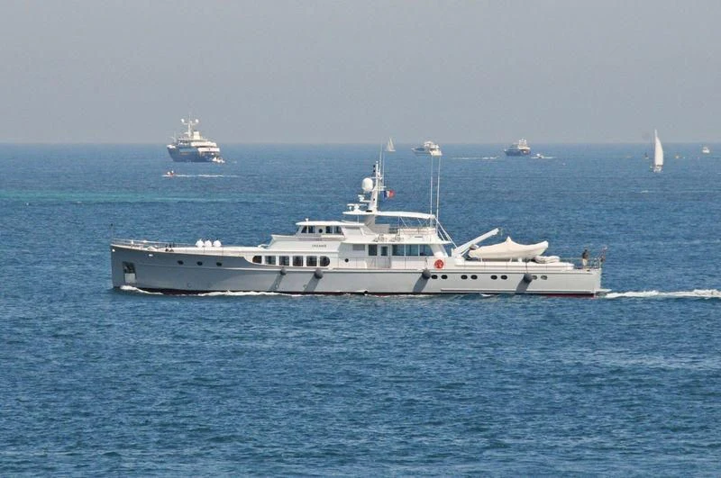 a group of boats in the water aboard OKEANIS Yacht for Sale