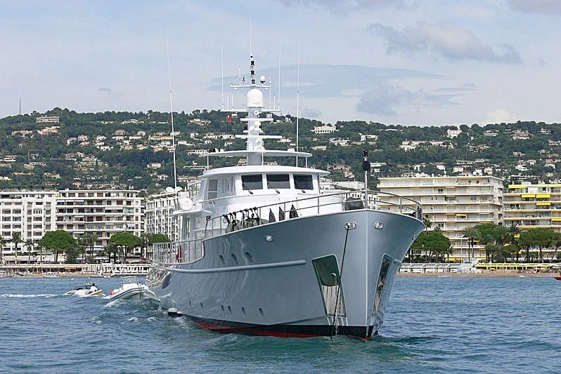 a large boat in the water aboard OKEANIS Yacht for Sale