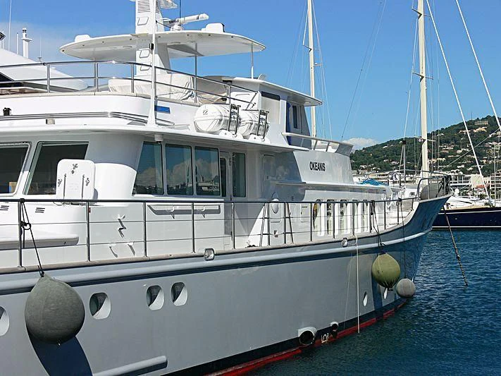 a boat in the water aboard OKEANIS Yacht for Sale