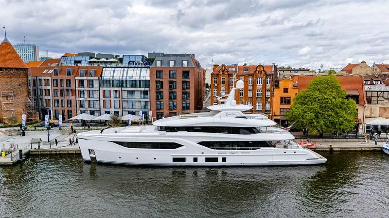 a boat in the water aboard EXTRA TIME Yacht for Sale