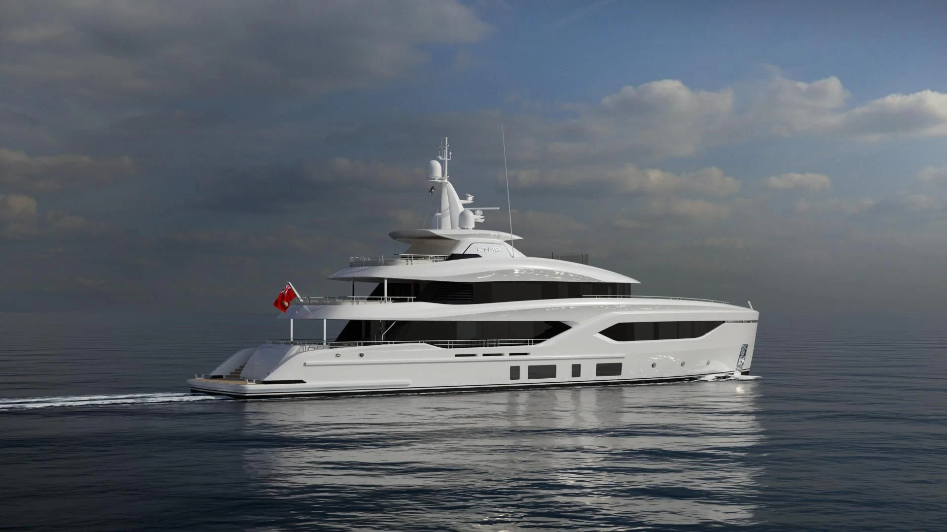 a white yacht on the water aboard EXTRA TIME Yacht for Sale