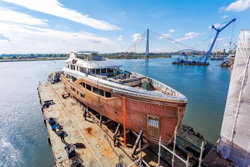 a boat on the water aboard EXTRA TIME Yacht for Sale