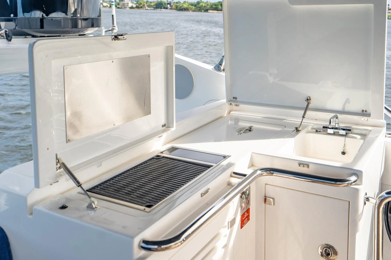 a boat with a screen on the front aboard SUBMARINO Yacht for Sale