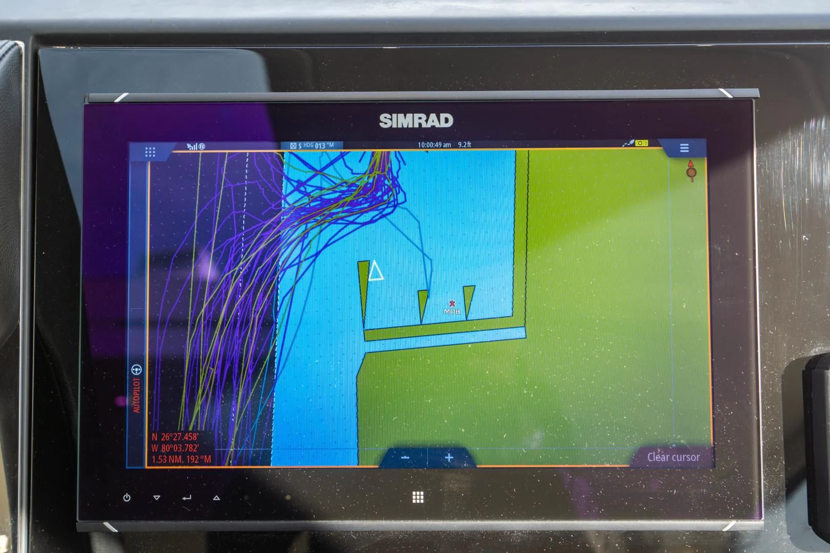 a computer screen with a blue screen aboard SUBMARINO Yacht for Sale