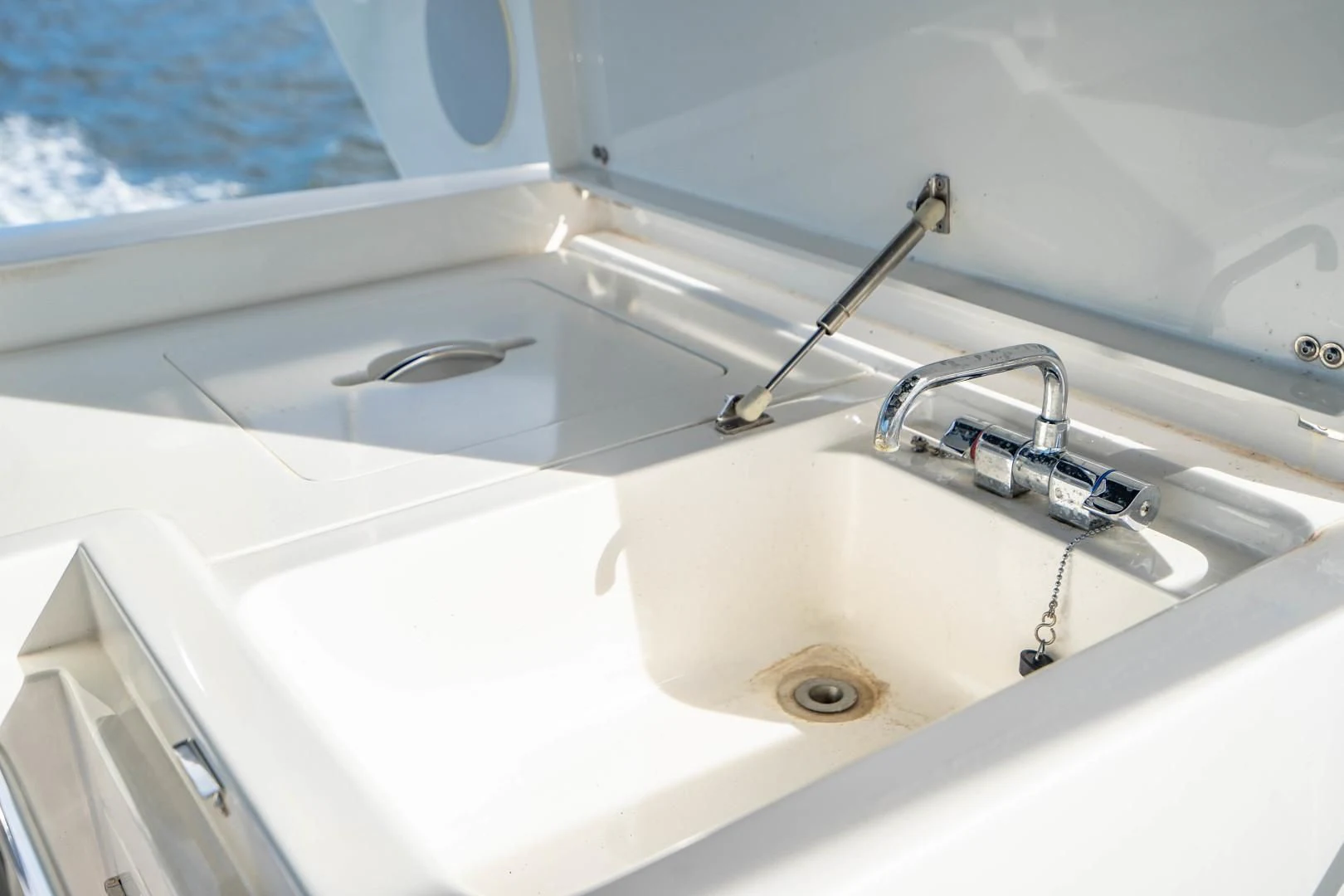 a sink with a faucet aboard SUBMARINO Yacht for Sale
