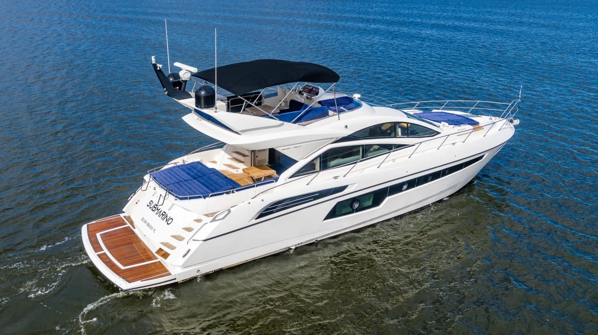 a white yacht in the water aboard SUBMARINO Yacht for Sale