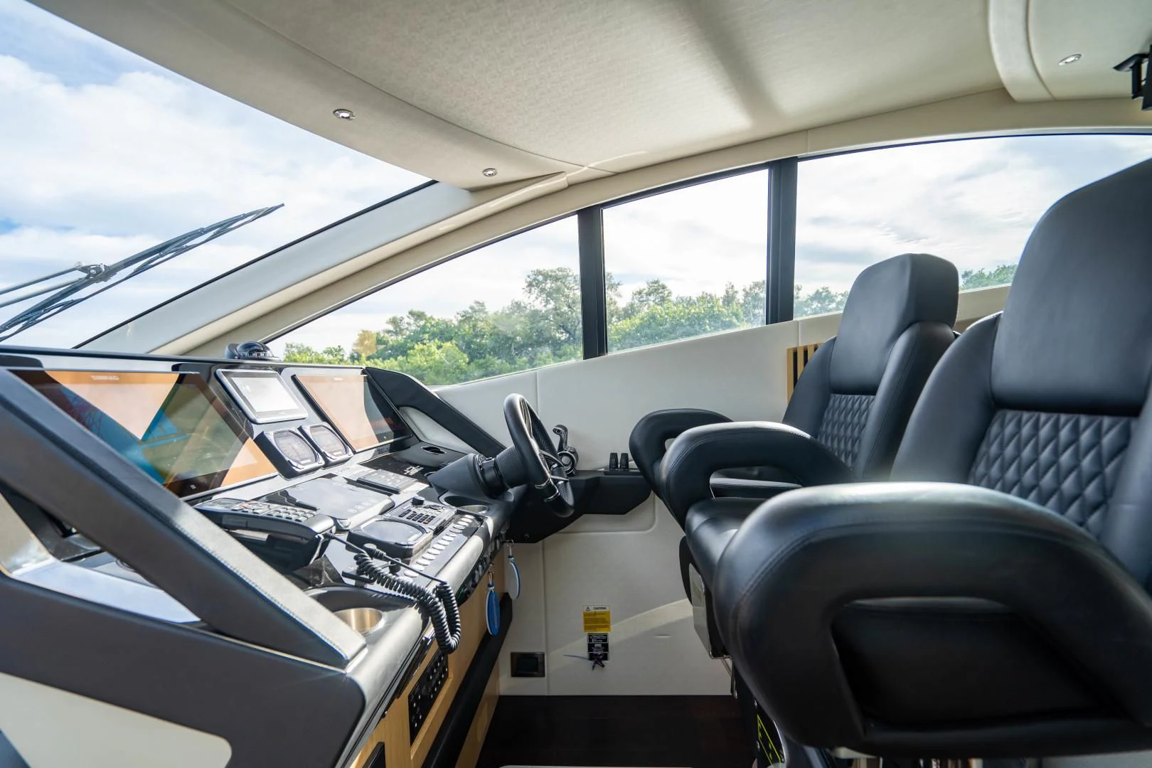 the inside of a car aboard SUBMARINO Yacht for Sale
