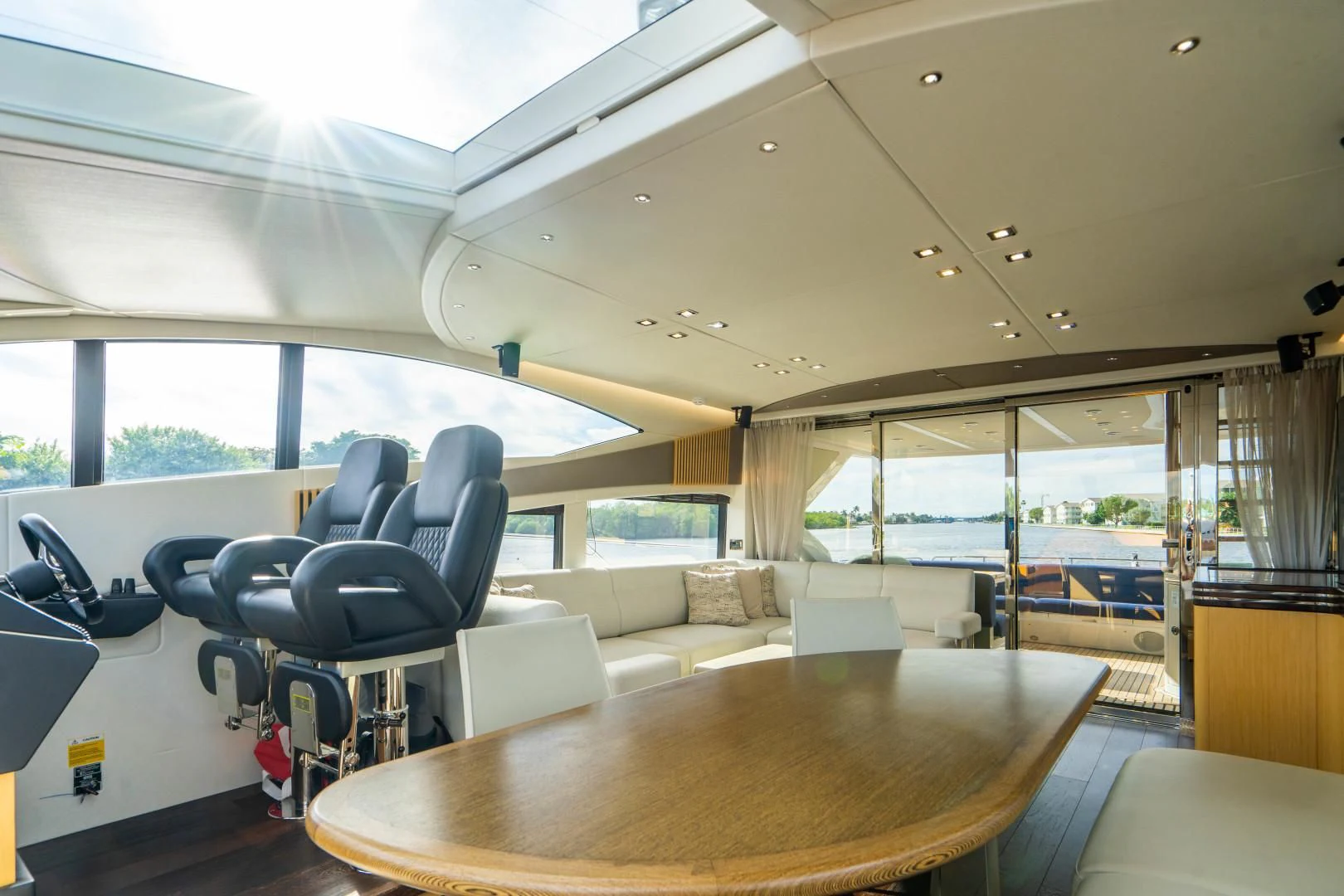 a room with a couch and a table aboard SUBMARINO Yacht for Sale