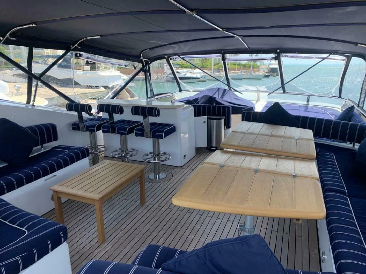 inside of a boat aboard JULCAN II Yacht for Sale