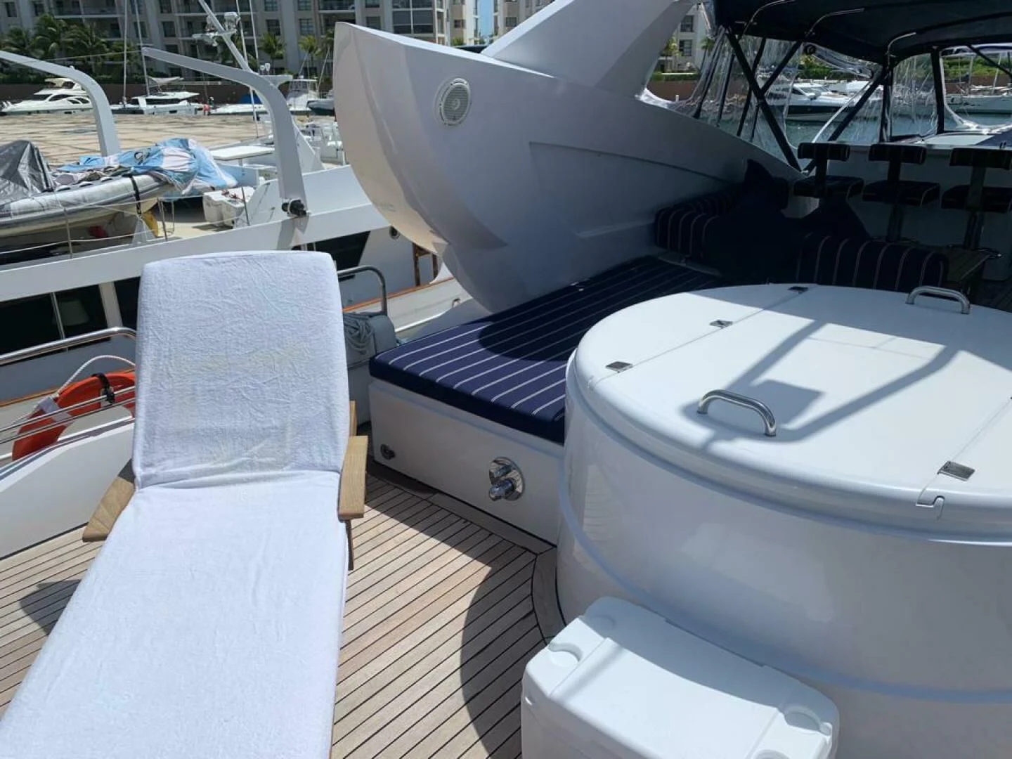 a boat with a large white sail aboard JULCAN II Yacht for Sale