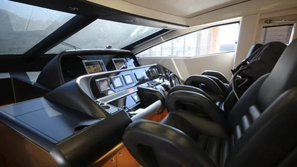 the inside of a car aboard BST SUNRISE Yacht for Sale