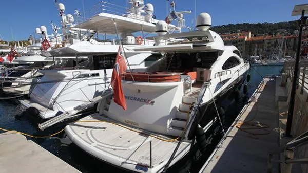 a boat docked at a pier aboard BST SUNRISE Yacht for Sale