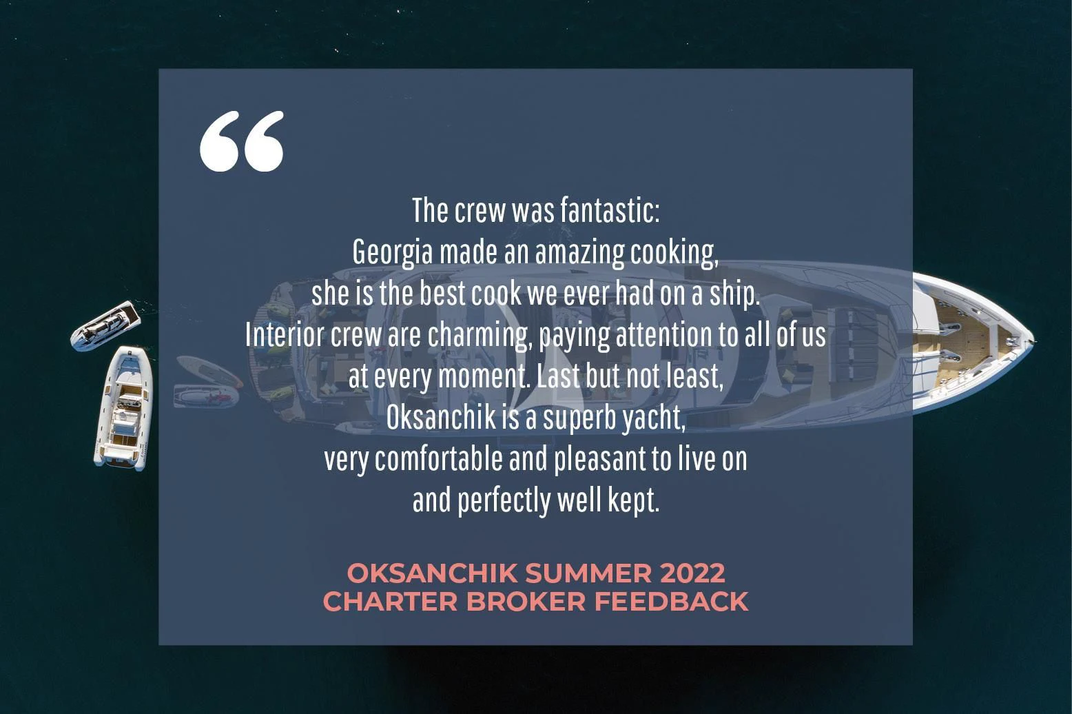 text aboard OKSANCHIK Yacht for Charter