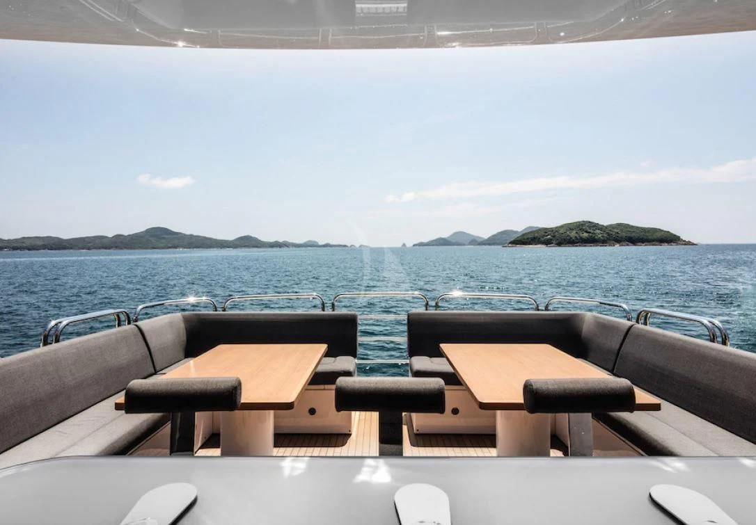 a boat on the water aboard OKSANCHIK Yacht for Charter