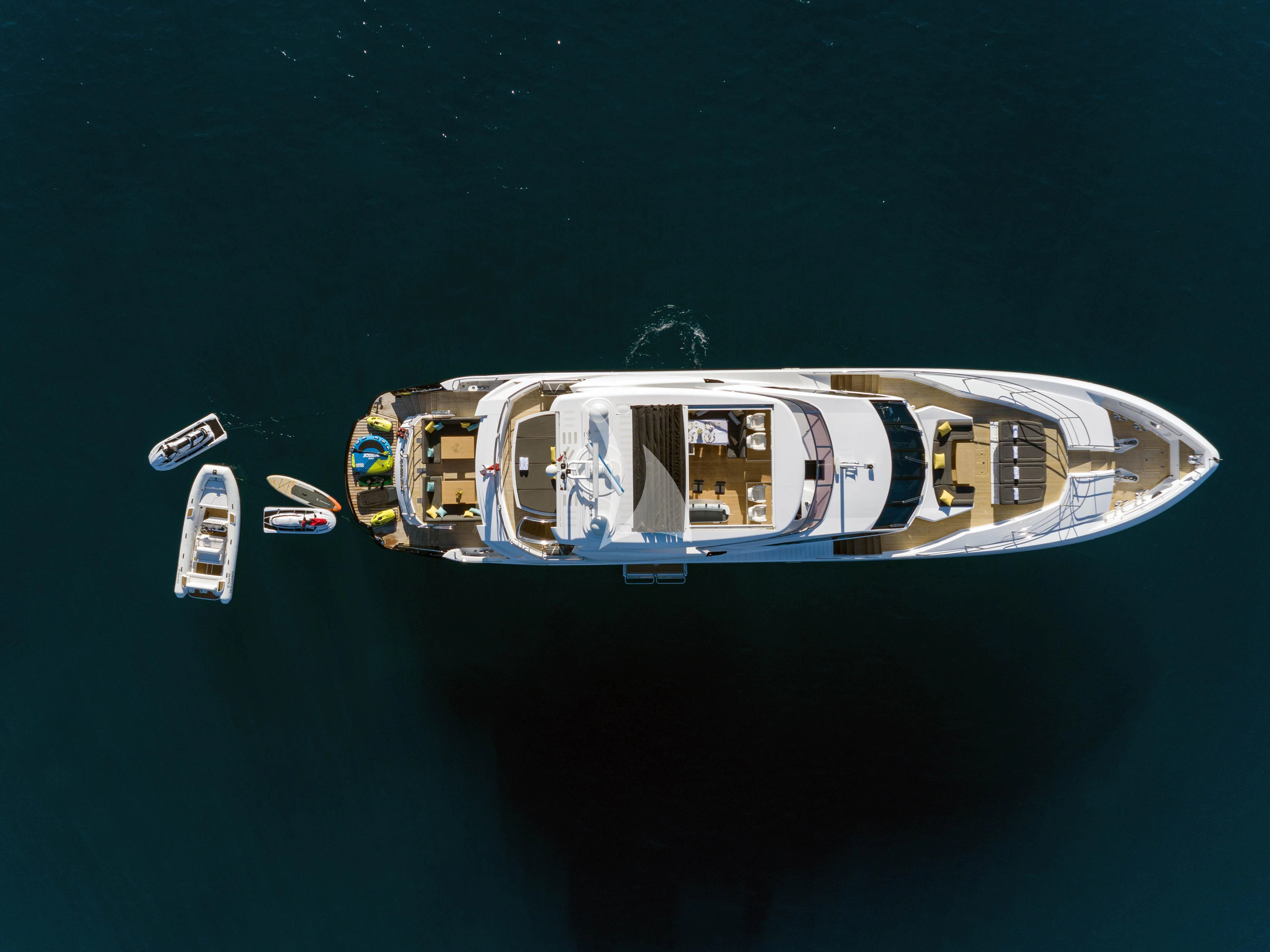 a boat on the water aboard OKSANCHIK Yacht for Charter