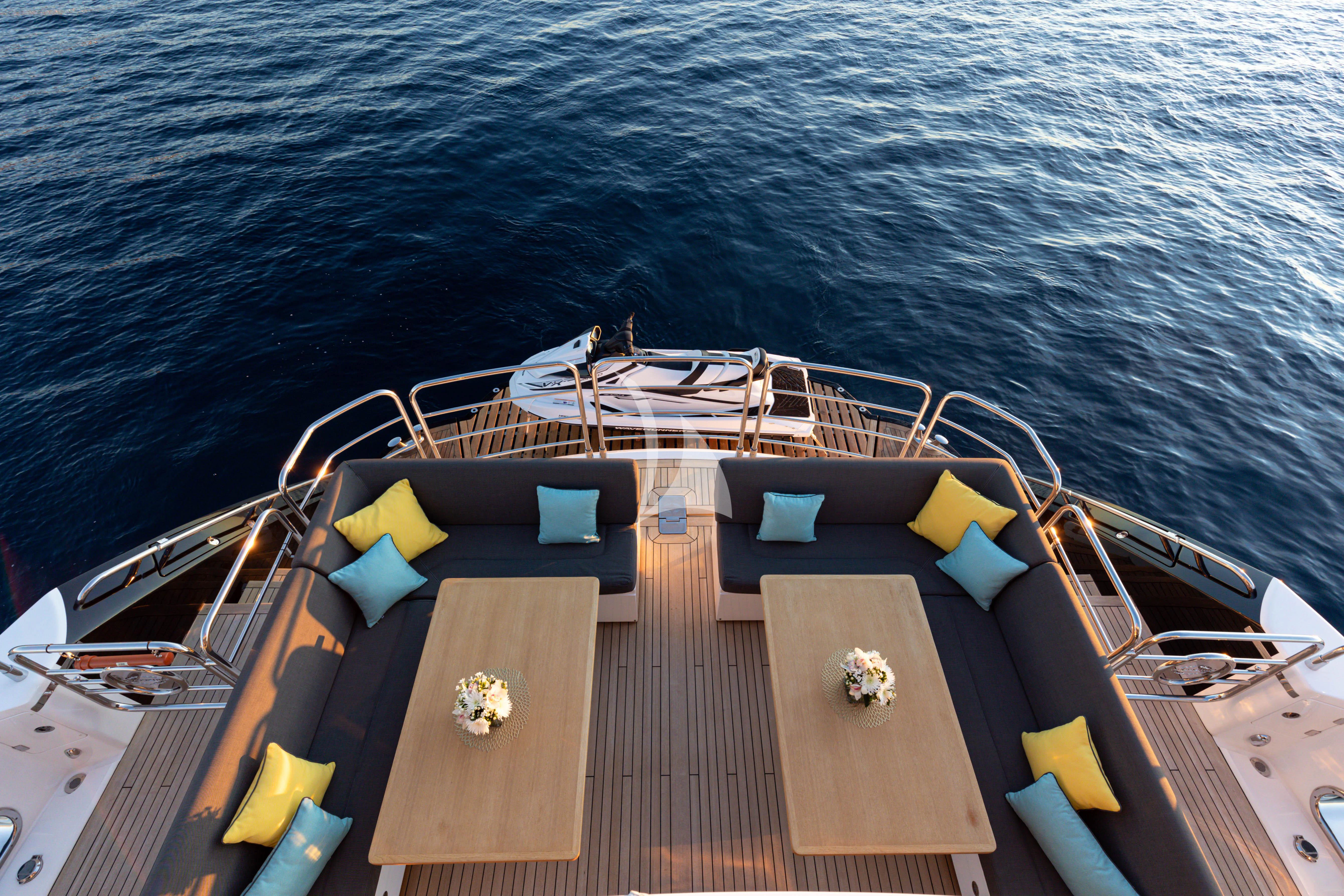 a boat on the water aboard OKSANCHIK Yacht for Charter