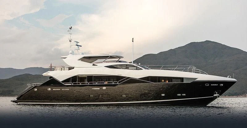 a large ship on the water aboard OKSANCHIK Yacht for Charter