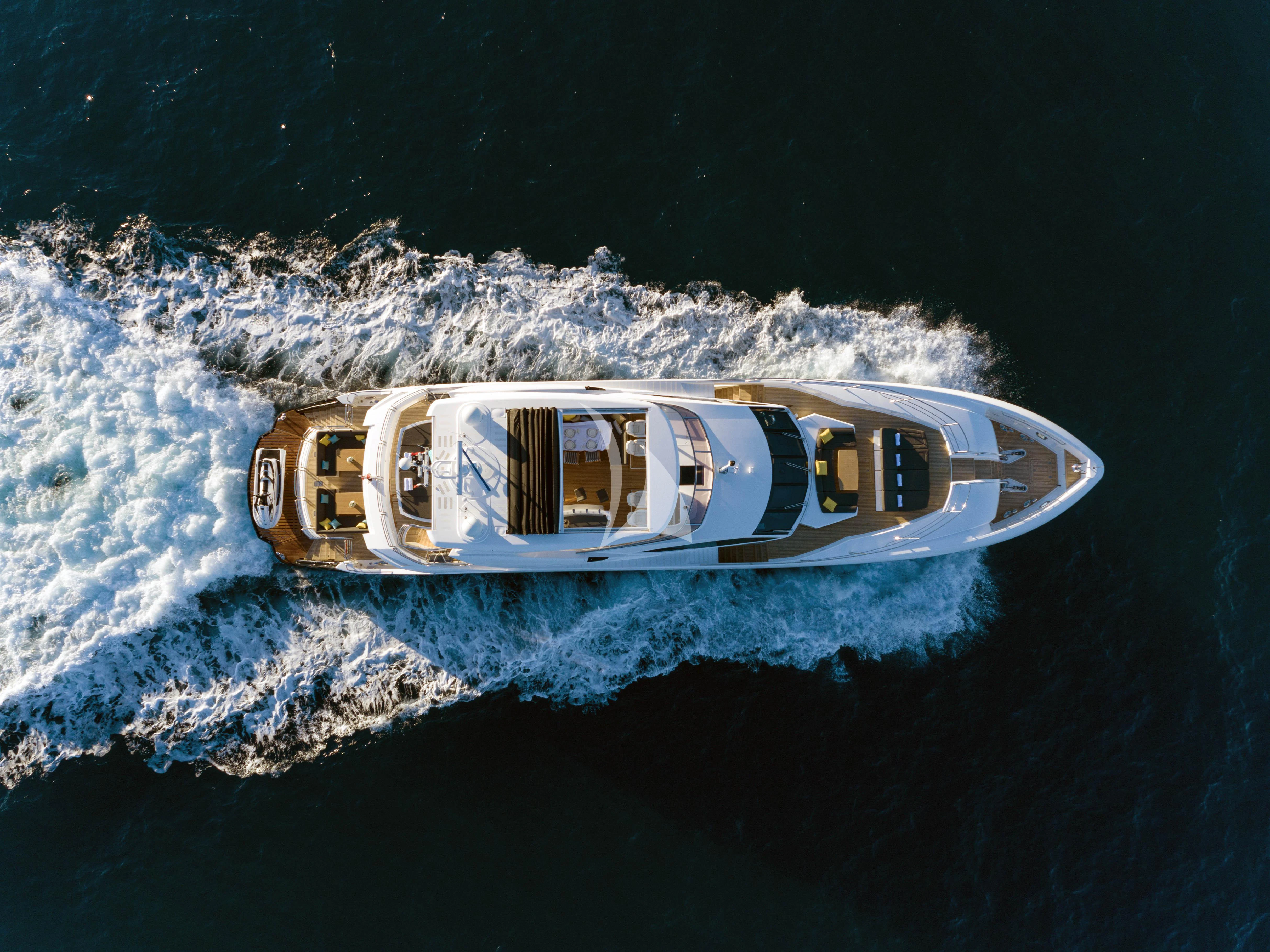 a space ship in space aboard OKSANCHIK Yacht for Charter