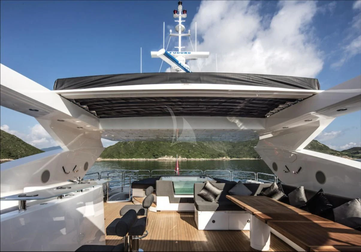 a boat on the water aboard OKSANCHIK Yacht for Charter