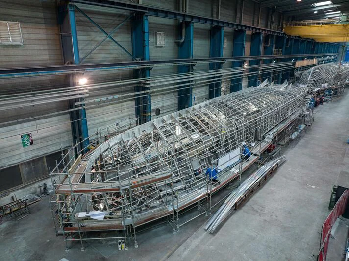 a factory with many machines aboard ARAOK II Yacht for Sale