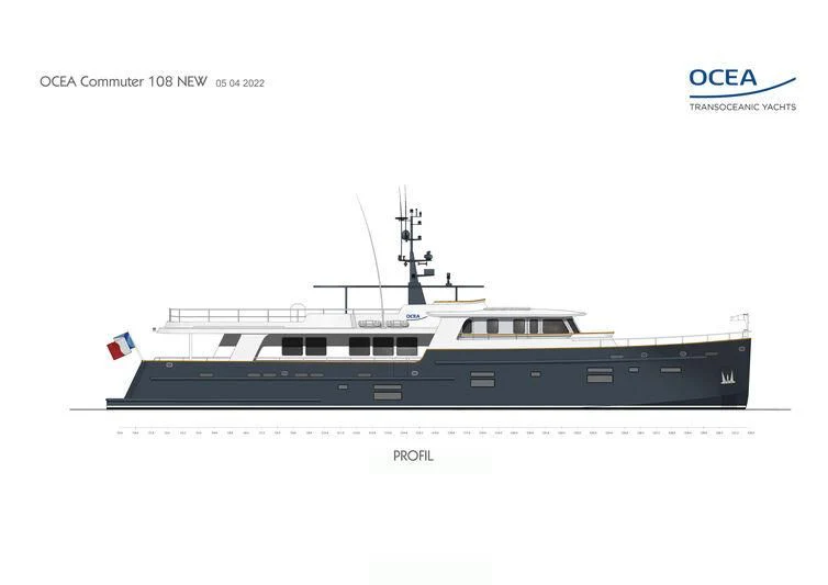graphical user interface, diagram, engineering drawing aboard ARAOK II Yacht for Sale