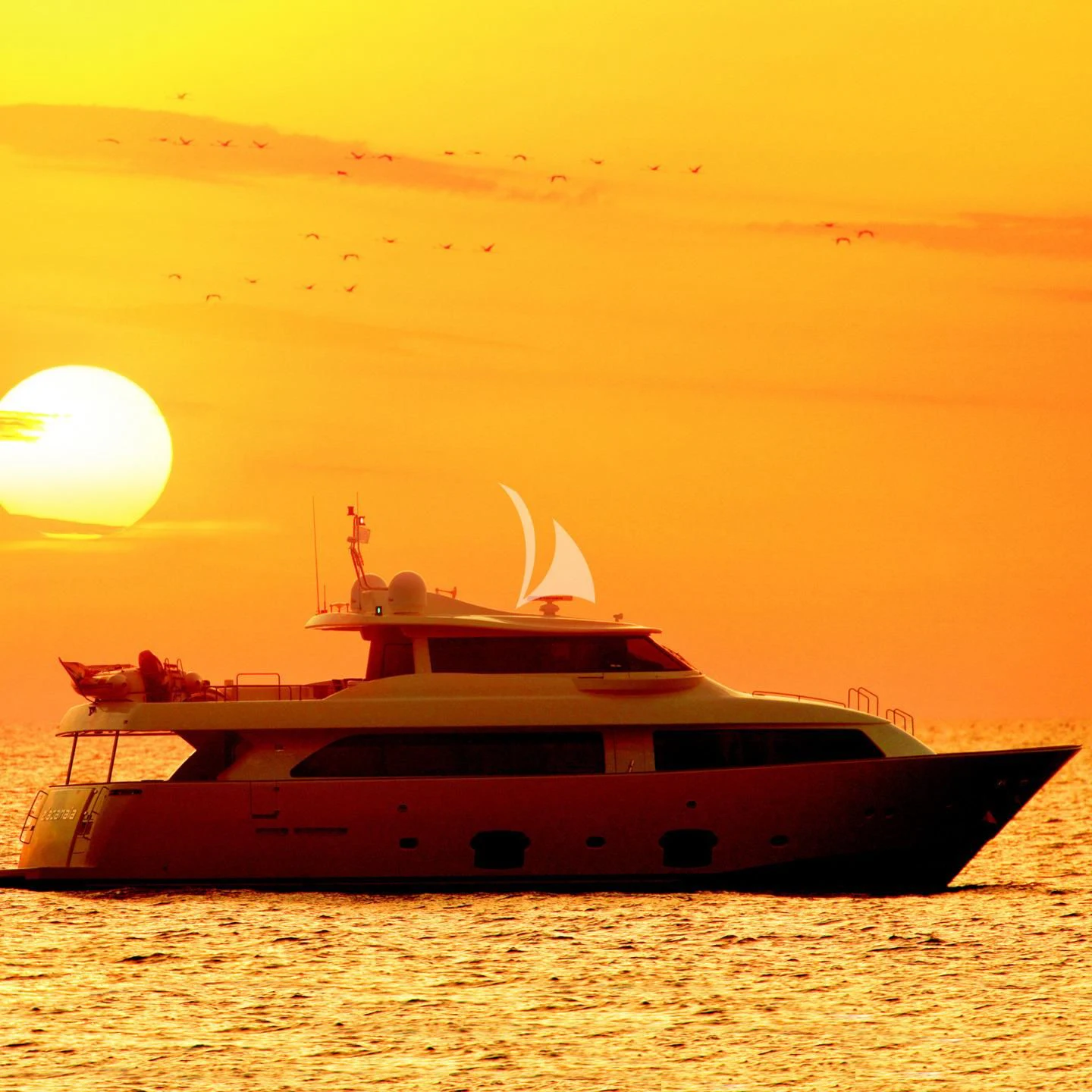 a boat in the water aboard DANA Yacht for Sale