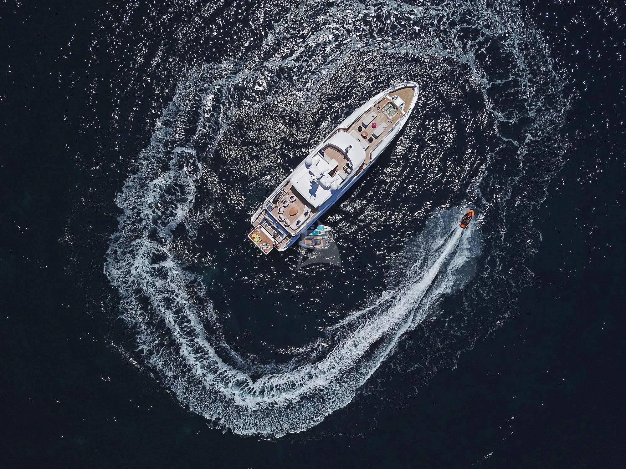 a person in a boat aboard NAZ Yacht for Sale
