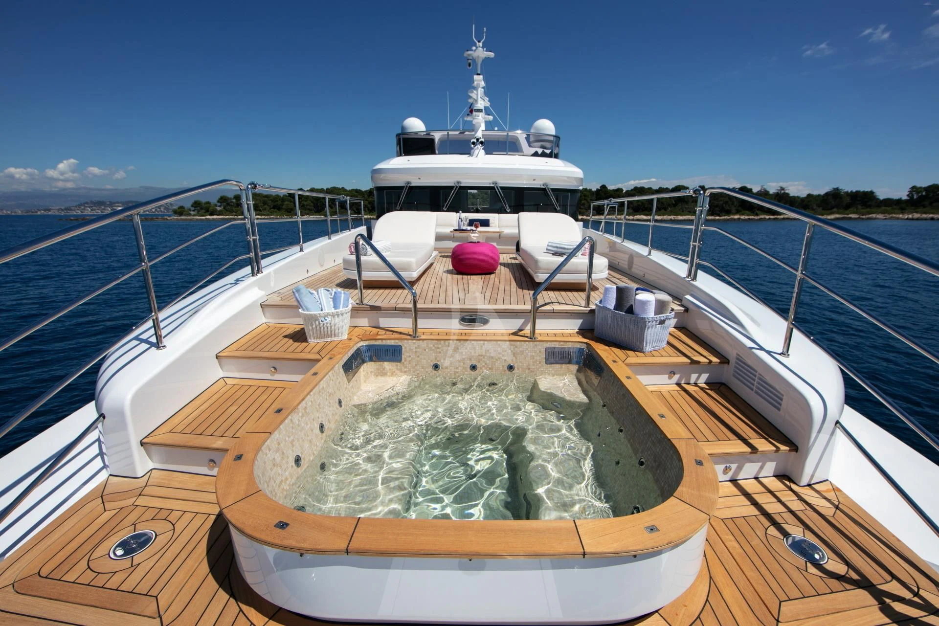 a boat on the water aboard NAZ Yacht for Sale