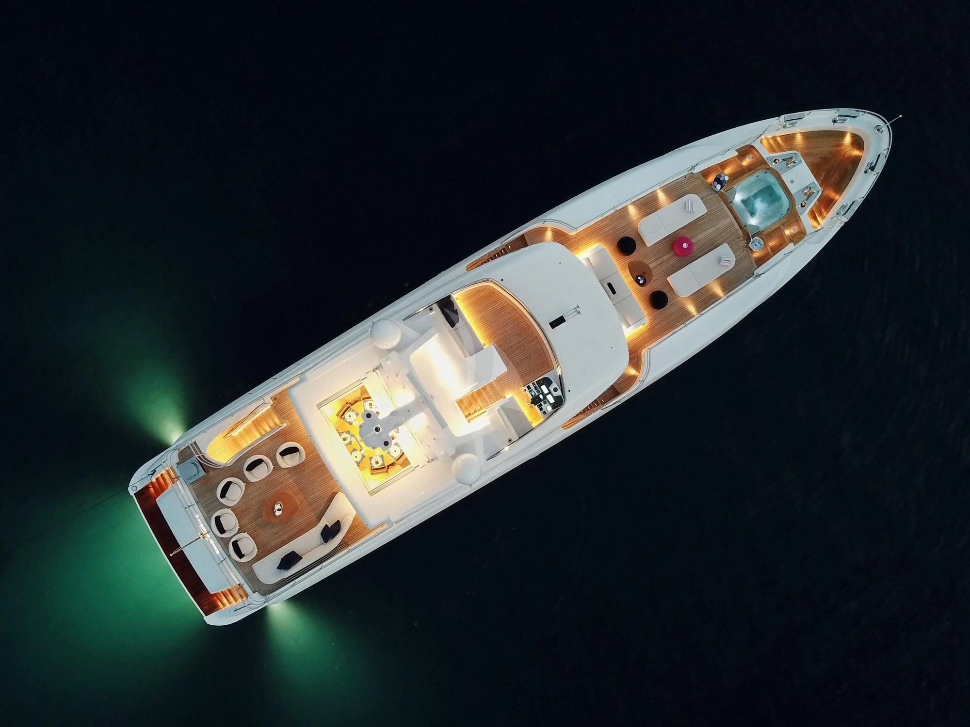 a gold and silver guitar aboard NAZ Yacht for Sale