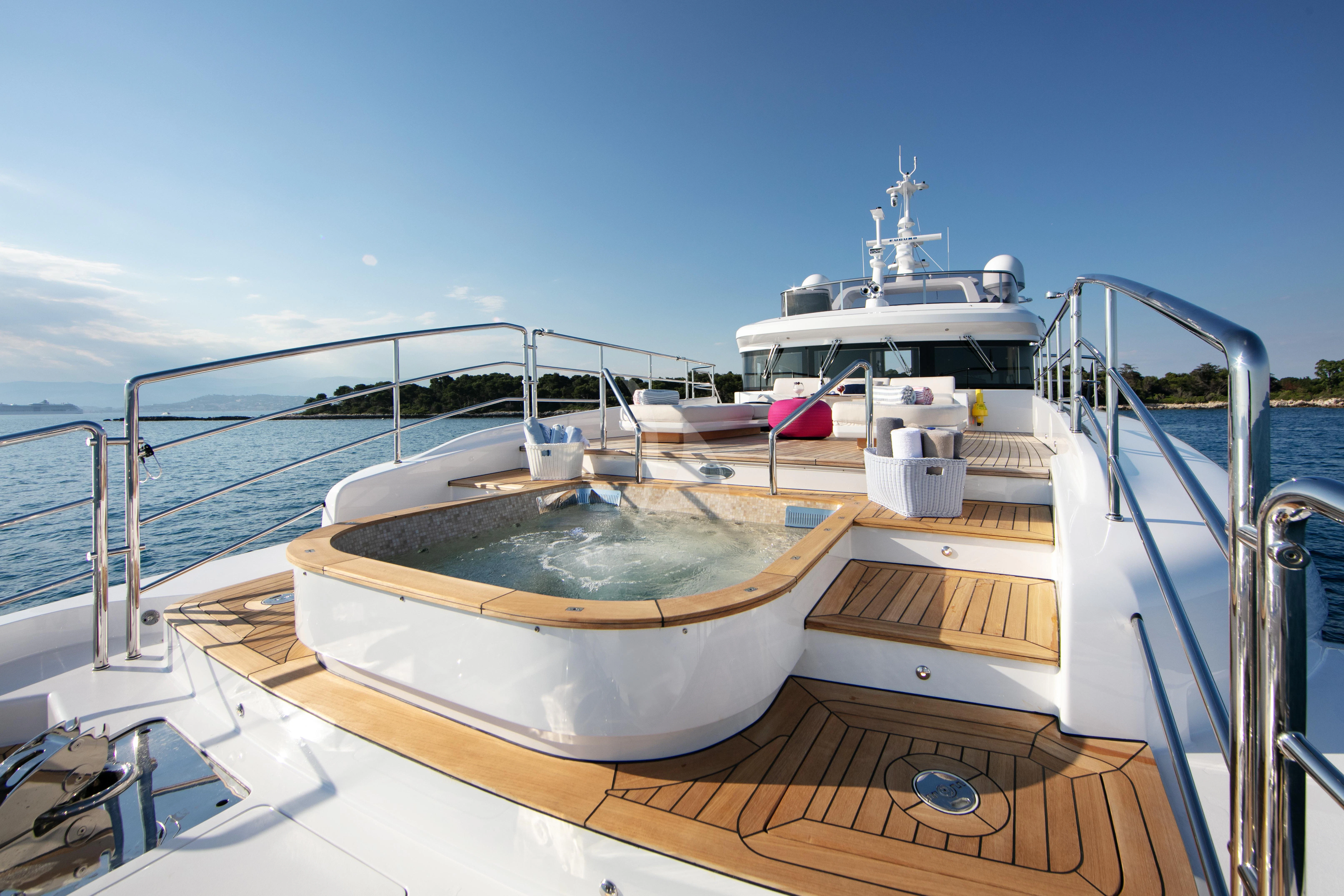 a boat on the water aboard NAZ Yacht for Sale