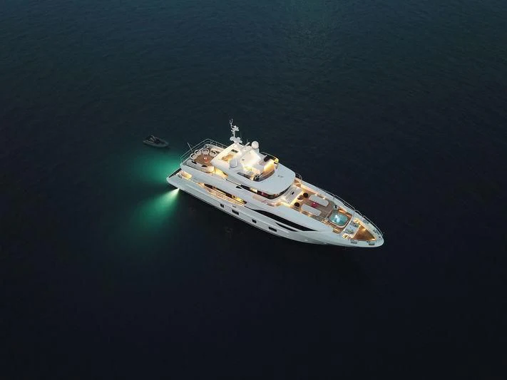 a ship in the water aboard NAZ Yacht for Sale