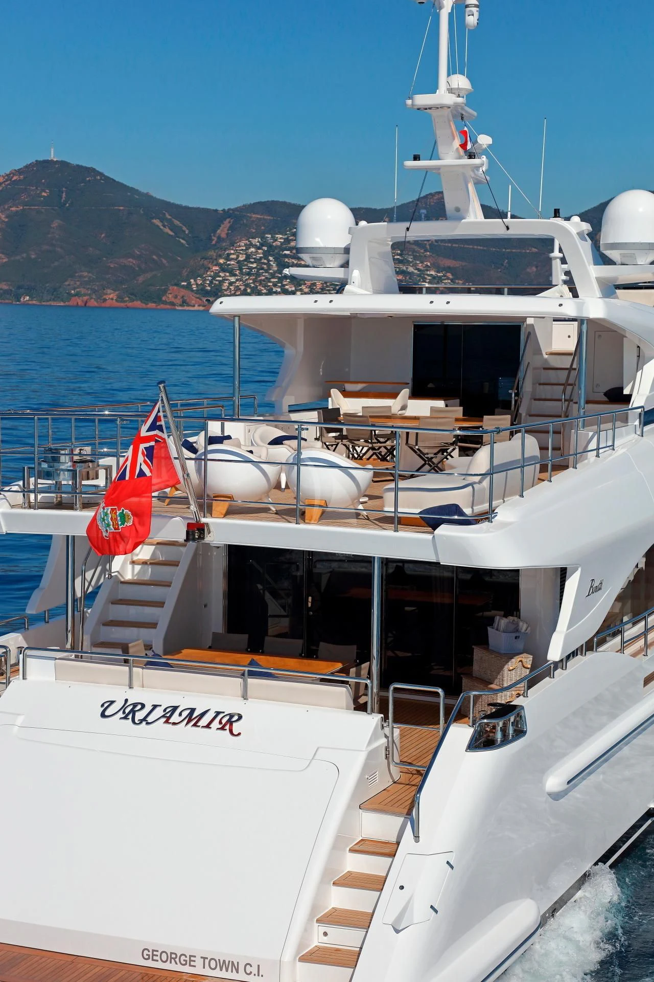 a boat on the water aboard NAZ Yacht for Sale