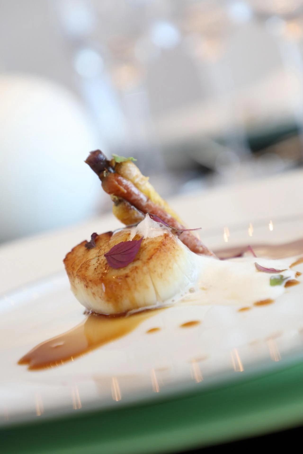 a frog on a plate aboard NAZ Yacht for Sale