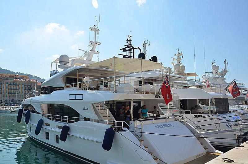 a boat with people on it aboard NAZ Yacht for Sale