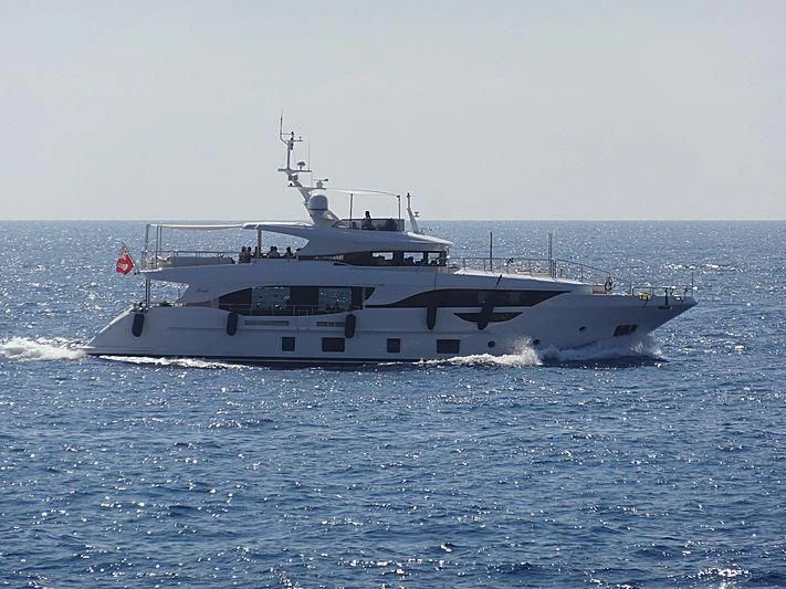 a boat in the water aboard NAZ Yacht for Sale