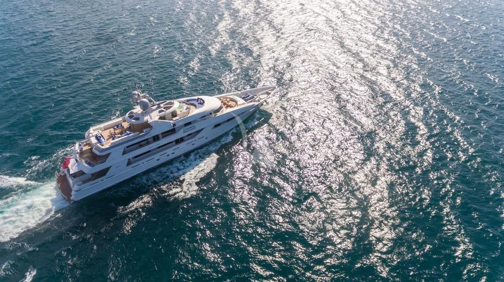 a boat in the water aboard CHASING DAYLIGHT Yacht for Sale