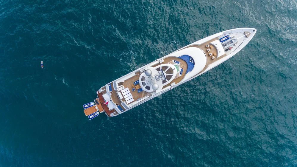a satellite in the ocean aboard CHASING DAYLIGHT Yacht for Sale