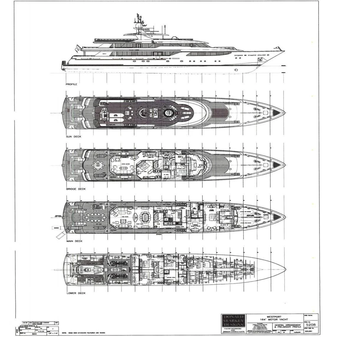 diagram, engineering drawing aboard CHASING DAYLIGHT Yacht for Sale
