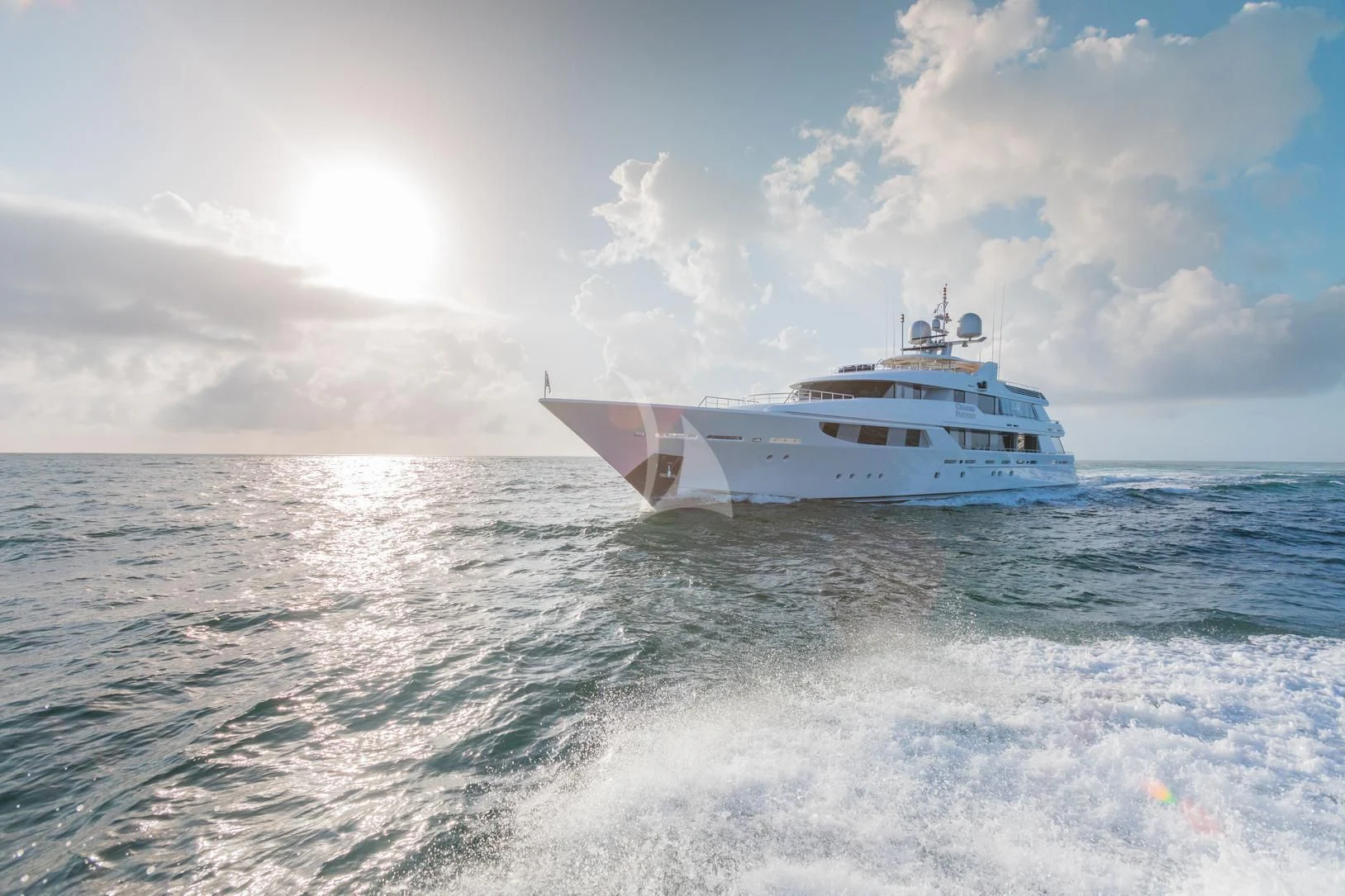 a boat in the water aboard CHASING DAYLIGHT Yacht for Sale