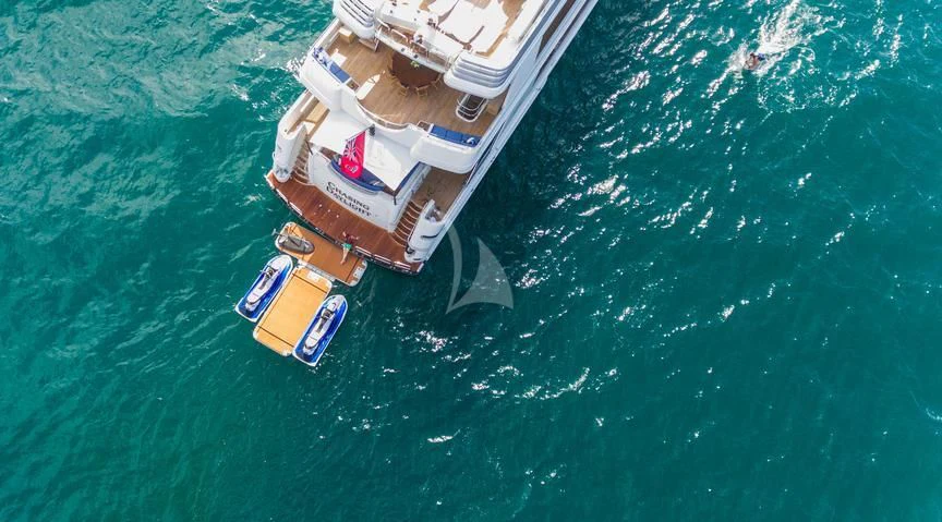 a boat in the water aboard CHASING DAYLIGHT Yacht for Sale