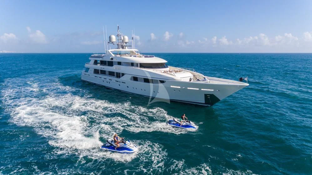 a boat on the water aboard CHASING DAYLIGHT Yacht for Sale