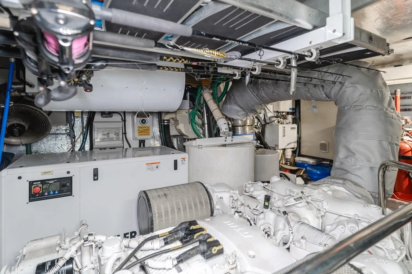 a large machine with a large metal cylinder aboard INDECENT PROPOSAL 4 Yacht for Sale