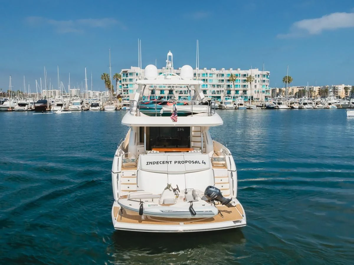 a boat in the water aboard INDECENT PROPOSAL 4 Yacht for Sale